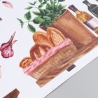 Наклейка пластик интерьерная цветная "Кухонные полочки" 30х90 см - фото 24262962