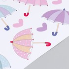 Наклейка пластик интерьерная цветная "Зонтики и сердечки" 30х90 см - Фото 3