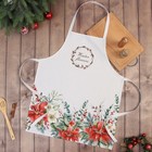 Фартук новогодний «Этель. Пуансетия», 60×70 см, 100% хлопок, саржа 190 г/м² - Фото 3