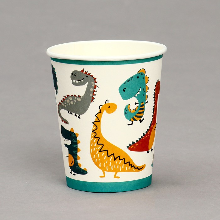 Стакан бумажный «Динозавры», в наборе 6 шт. 9672327
