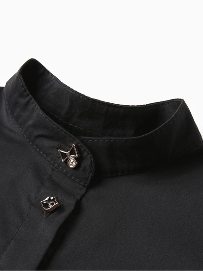 Платье для девочки MINAKU: Basic Line с рюшами, чёрное, рост 104-110 см