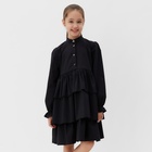 Платье для девочки MINAKU цвет чёрный, рост 128 см - фото 3799385