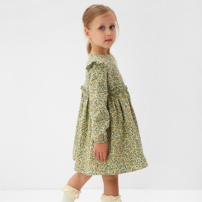 Платье для девочки MINAKU: Cotton collection, цвет фисташковый, рост 86-92 см