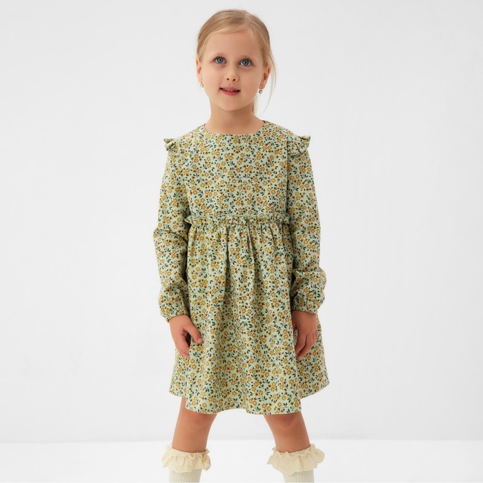 Платье для девочки MINAKU: Cotton collection, цвет фисташковый, рост 122 см - Фото 1