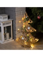 Светодиодная фигура «Ёлка» 38×55×13 см, металл, текстиль, батарейки ААх2 (не в комплекте), свечение тёплое белое 9675486
