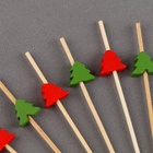 Шпажки для канапе новогодние «Ёлочки», в наборе 12 шт. - Фото 2