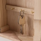 Ключница под роспись дерево 6 крючков со стеклом "Ключ" 16х4,5х26 см - фото 22933625