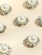 Кабошон с жемчугом, пришивной, d=11.7 мм, 20 шт., цвет серебряный - Фото 3