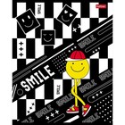 Тетрадь А5, 48 листов клетка "Happy smile", обложка мелованный картон, матовая ламинация, блок 65г/м2, 5В МИКС - Фото 2
