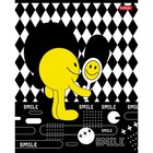 Тетрадь А5, 48 листов клетка "Happy smile", обложка мелованный картон, матовая ламинация, блок 65г/м2, 5В МИКС 10071994 - фото 14648119