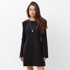 Платье женское MIST с акцентной линией плеч, р. 42, черный - фото 320267681