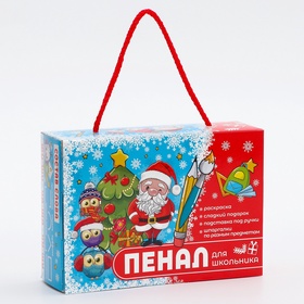 Коробка новогодняя подарочная «Пенал для школьника», для сладких подарков, 17.4?5.3?12.2 см (комплект 5 шт)
