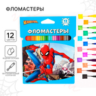 Фломастеры "Человек паук", 12 цветов, вентилируемый колпачок - фото 320267834
