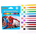 Фломастеры "Человек паук", 12 цветов, вентилируемый колпачок - фото 7604819