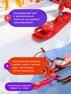 Снегокат «Ника-джамп» с граффити, красный, СНД1/GR Nika Kids - Фото 2