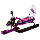 Снегокат Snowpatrol Slalom, со спинкой, фиолетовый, бордовый, СНД2/SL Nika Kids - Фото 6