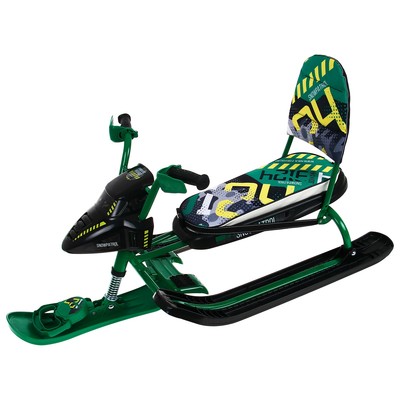 Снегокат Snowpatrol, со спинкой, зелёный, СНД2/SP3 Nika Kids