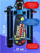 Снегокат Snowpatrol, со спинкой, чёрный, синий, СНД2/SP4 Nika Kids - Фото 3