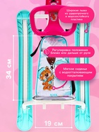 Снегокат «Twiny1+» с забавными медвежатами, со спинкой, голубой, розовый, TW1+/ЗМ Nika Kids - Фото 3