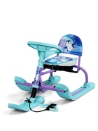 Снегокат «Twiny1+» с пингвинятами, со спинкой, голубой, фиолетовый, TW1+/П Nika Kids 9903003