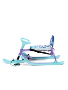 Снегокат «Twiny1+» с пингвинятами, со спинкой, голубой, фиолетовый, TW1+/П Nika Kids 9903003