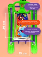 Снегокат «Twiny1+» с монстриками, со спинкой, зелёный, фиолетовый, TW1+/МН Nika Kids - Фото 3