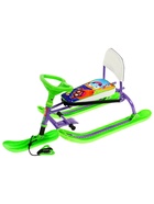 Снегокат «Twiny1+» с монстриками, со спинкой, зелёный, фиолетовый, TW1+/МН Nika Kids - Фото 6