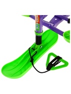 Снегокат «Twiny1+» с монстриками, со спинкой, зелёный, фиолетовый, TW1+/МН Nika Kids 9903004