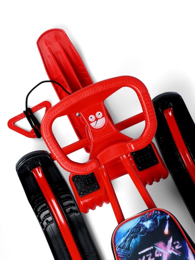 Снегокат «Тимка Спорт 2+» с галактическим роботом, красный, ТС2+/ГР Nika Kids