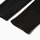 Джинсы для девочек, цвет чёрный, рост 134 см - фото 23683417