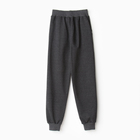 Брюки спортивные для мальчиков, цвет тёмно-серый, рост 134 см - фото 25417626