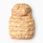 Жилет утеплённый для девочек, цвет персиковый, рост 104-110 см - Фото 4