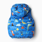 Жилет утеплённый детский, цвет синий, рост 86-92 см - фото 24293582