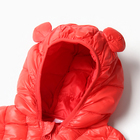 Жилет утеплённый детский, цвет красный, рост 92-98 см - фото 23683566