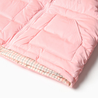 Жилет утеплённый для девочек, цвет розовый, рост 122-128 см - фото 24702656