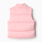 Жилет утеплённый для девочек, цвет розовый, рост 122-128 см - фото 24702657