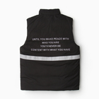 Жилет утеплённый для мальчиков, цвет чёрный, рост 134-140 см - фото 23683728