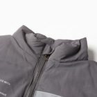 Жилет утеплённый для мальчиков, цвет серый, рост 116-122 см - фото 23683749