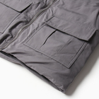 Жилет утеплённый для мальчиков, цвет серый, рост 116-122 см - фото 23683751