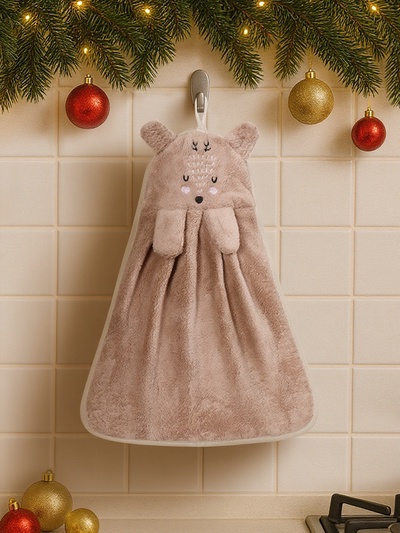 Салфетка декоративная «Доляна. Олень», 25×34 см, 280 г/м² микрофибра, 100% п/э