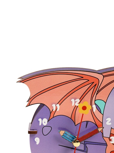 Часы настольные детские «Дракоша», кварцевые, бесшумные, плавный ход, от батарейки 1×АА