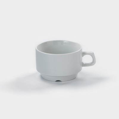 Чашка Дулевский фарфор «Бельё», штабелируемая, 250 мл, белая