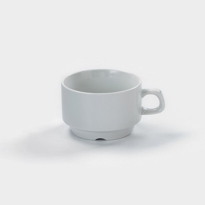 Чашка «Белая», штабелируемая, 250 мл, фарфор - фото 1909327845