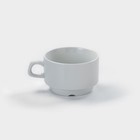 Чашка «Белая», штабелируемая, 250 мл, фарфор - Фото 2