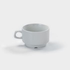 Чашка Дулевский фарфор «Бельё», штабелируемая, 250 мл, белая - Фото 2