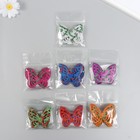 Декор "Бабочки" микс  5,5х4,5  см набор 6 шт фоам глиттер - фото 22951959