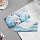 Конверт для денег "С Днём Рождения!" голубые цветы, 17х8 см (комплект 10 шт) - фото 23069376