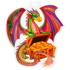 Плакат фигурный "Дракон" сундук, 35х41 см - фото 11392397