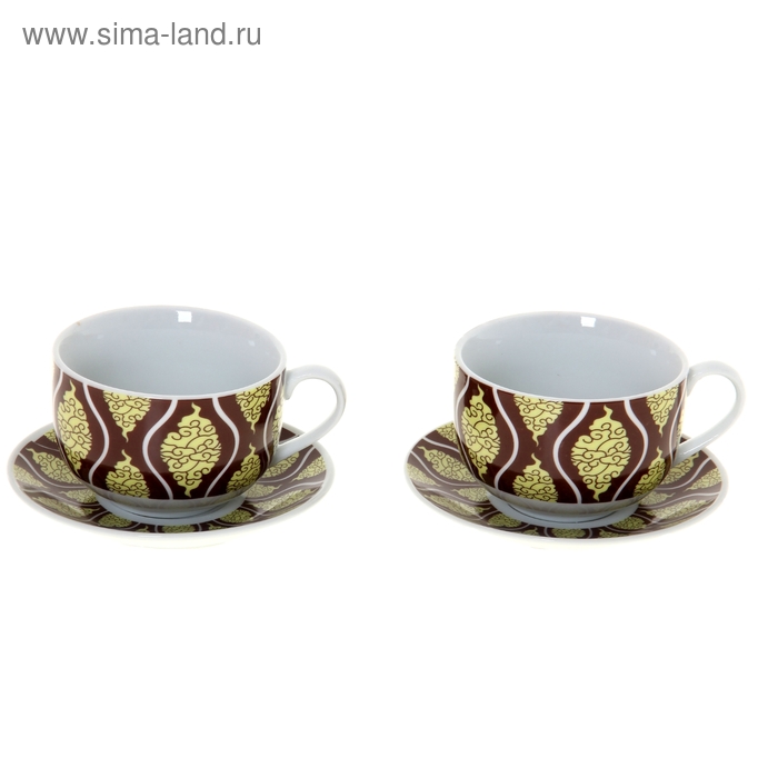Сервиз чайный "Старинный орнамент", 4 предмета: 2 чашки 250 мл, 2 блюдце 130 мм - Фото 1