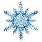 Украшение на скотче "Снежинка -5" глиттер, 18х18 см - фото 11392669